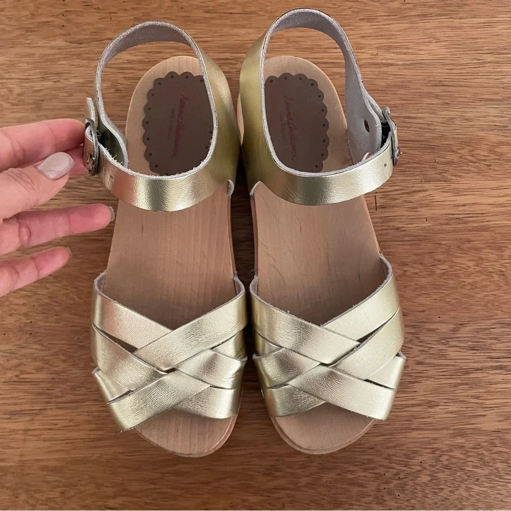 Hanna Andersson Gold Kids Sandals
